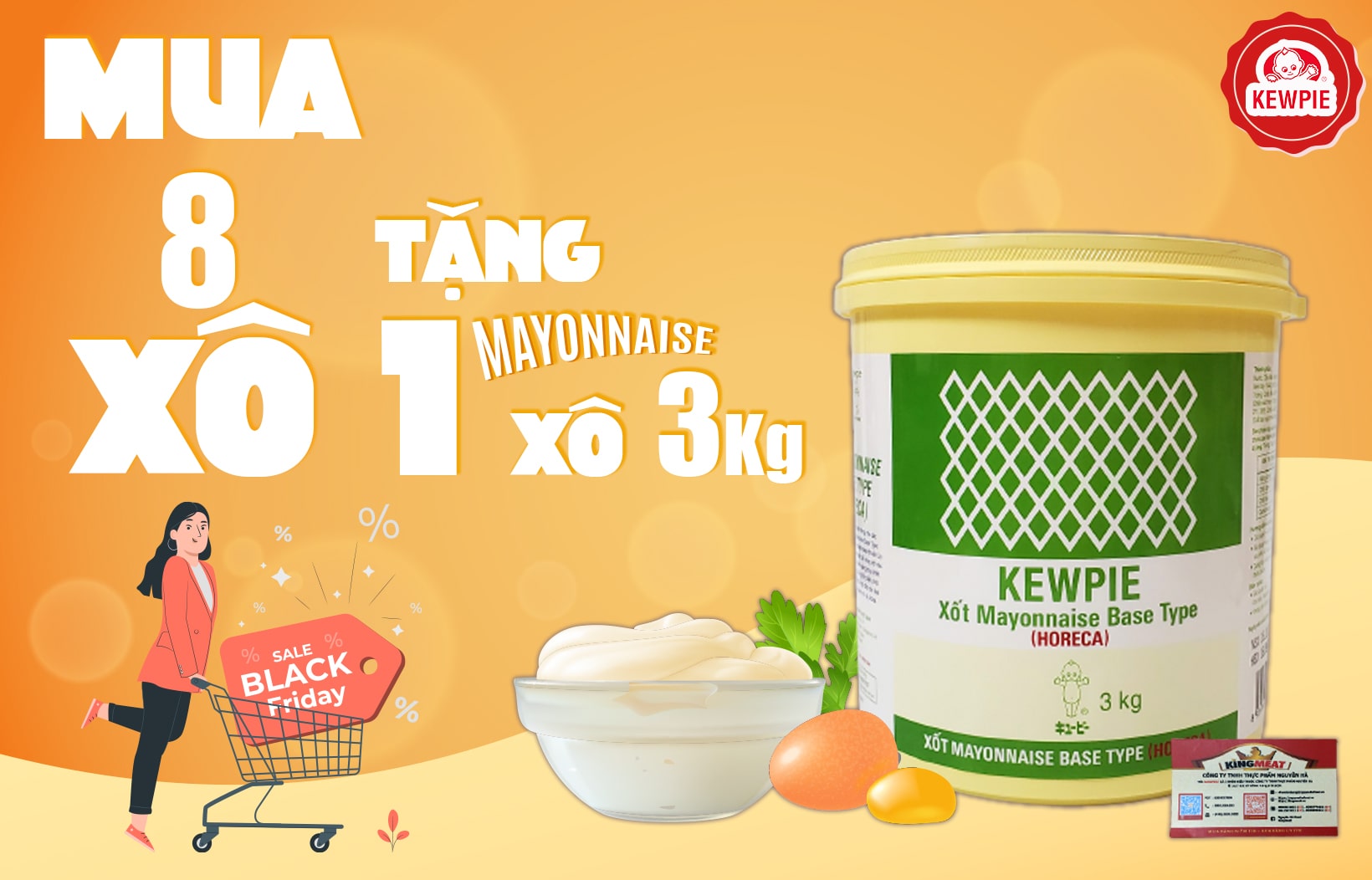 Flash Sale Cuối Năm Tặng 1 Xô Mayonnaise 3kg Khi Order Xốt Kewpie tại Nguyên Hà Food Nguyên Hà
